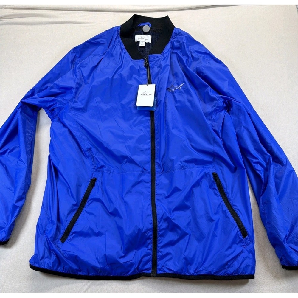 Greg Norman Windbreaker Attack Life XL Blue New with Tags!